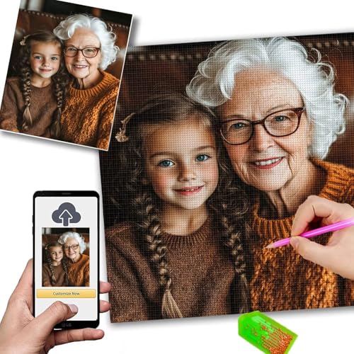 Foto personalizzata en broderie diamant kit complet pour une idée cadeau unique