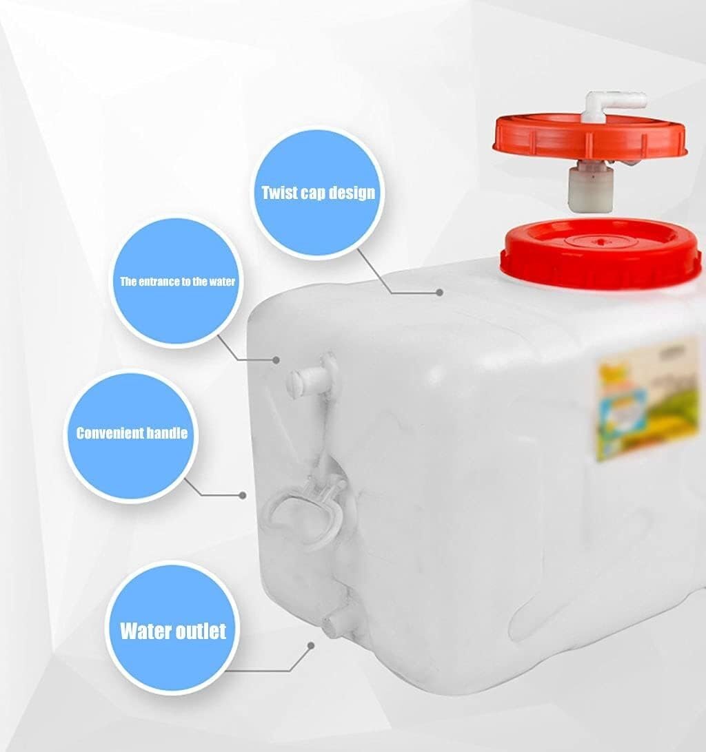 Wassertank aus dickem Kunststoff, Wasserbehälter für Camping, Wandern, tragbarer Behälter, Chemikalienbehälter für Camping, Outdoor-Wasseraufbewahrung, Weinkübel