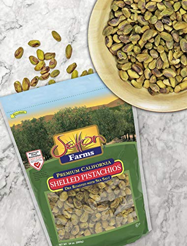 Image of Setton Farms Roasted and Salted Premium California Shelled Pistachios 6 Oz. Bag Certified NonGMO Gluten Free Vegan & Kosher, Dry Roasted With Sea Salt, 6 Oz