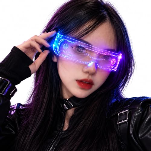 Image of HIFEER Visor Glasses with 7 Colors & 5 Lighting Modes