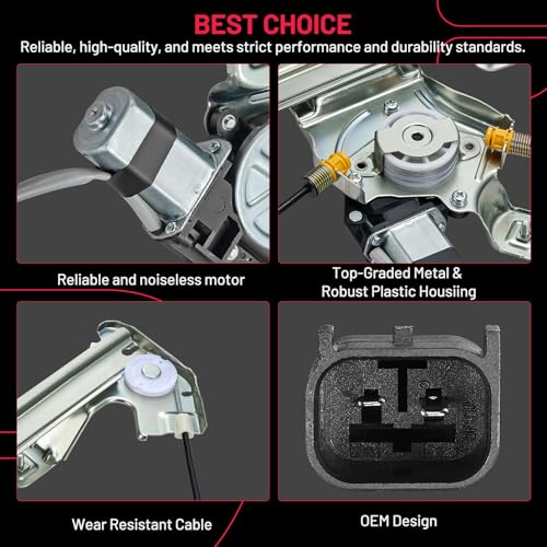 Image of BDFHYK 741-430 Power Window Regulator with Motor Front Left Driver Side Compatible with Ford F-150 2004 2005 2006 2007 2008, Lobo 2004 & 2007, Replace# 4L3Z1823201BA, 4L3Z1823201CA