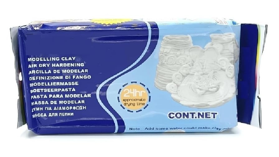 53 Arts Modelling Clay Air Hardening - 250g White | Non-Toxic | Soft & Smooth Texture | Ideal for Art, Craft, DIY & Sculpting Projects | No Baking Required