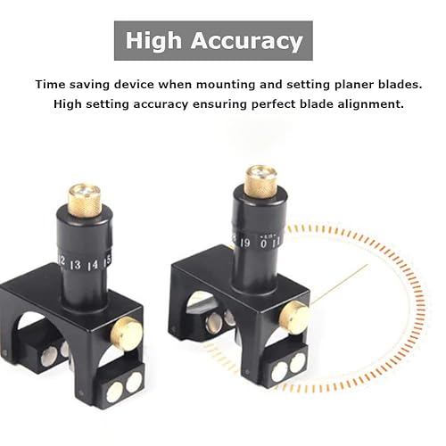 Miniatura 4 de 2 piezas de plantilla de ajuste de cuchillo cepillador, plantilla magnética de ajuste de hoja de cepillado con estuche de transporte de madera,