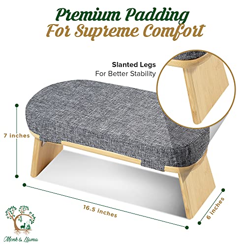 MONK & LLAMA Meditation Bench - Foldable, Ergonomic, Bamboo Kneeling Stool— Perfect Seiza Bench Meditation Stool Chair for Prayer & Travel - Deeper & Enjoyable Sessions - Image 3