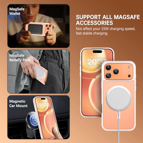 Coque iPhone 17 Pro Max antichoc translucide mate compatible avec MagSafe