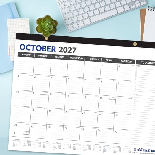 Image of OuMuaMua Large Desk Calendar 2026-2027, 19 Months, 22 inch x 17 inch