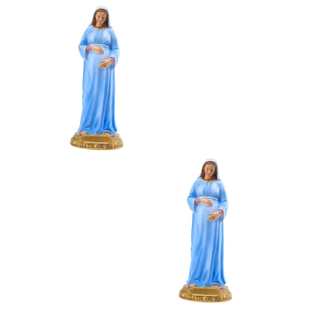 Ornements de Maria en résine avec accessoires décoratifs chrétiens du catholicisme