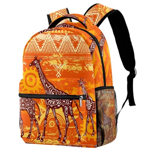 Sac à dos girafe africaine multicolore idéal pour le collège et les sorties