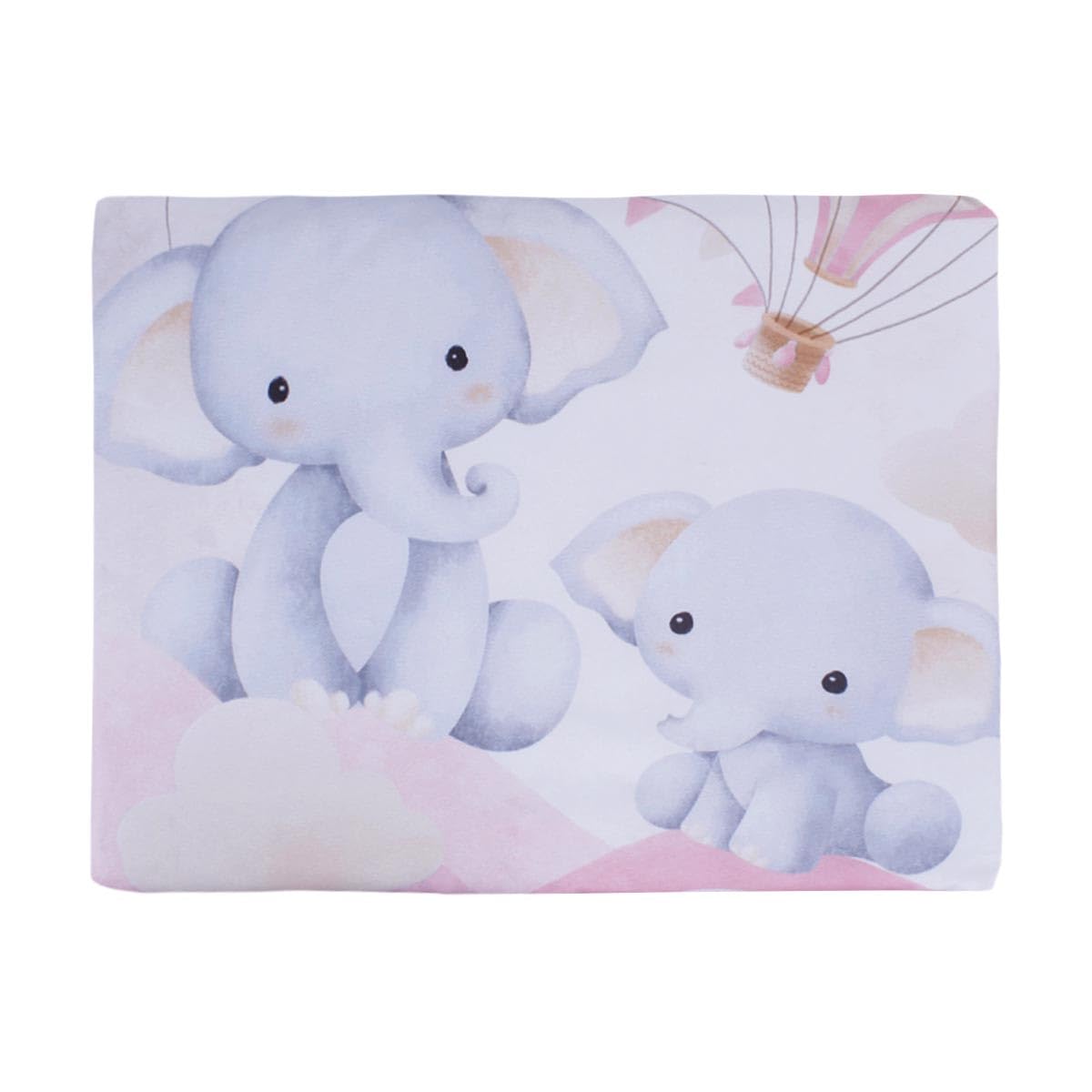 Colcha edredón cálido cuna cuna impresión digital niño (elefante rosa)