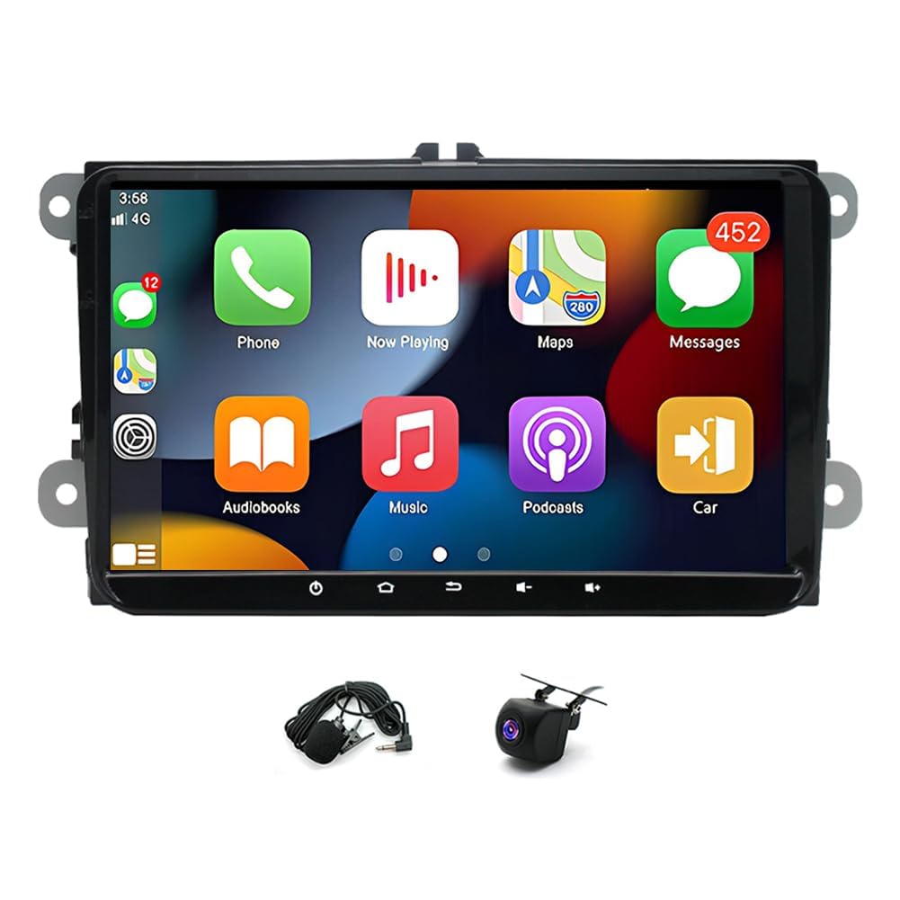 4+64G Podwójny Din Radio samochodowe do Skoda Superb 2009-2015 with Wireless Carplay Android Auto 9"IPS Touch Screen Android 14 Car Radio GPS Navi Bluetooth FM RDS Backup Camera WiFi Mirror Link