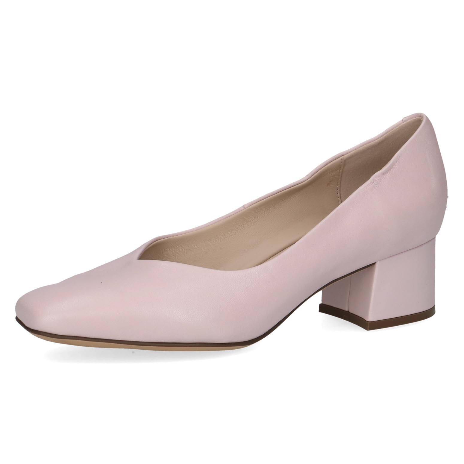 CAPRICE Women Pumps Leather Low Heel, Pink (Lt.Purple Perl), 3.5 UK