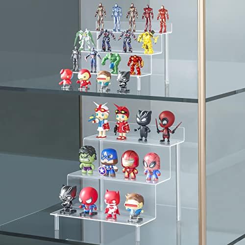 Acrylic Risers Display Stands, Perfume Stand, Clear Riser for FUNKO POP Amiibo Figure Organizer, Lotion Holder Organizer Cupcake Stand Shot Glass Display Shelves Desktop Tiered DIisplay (1 Pack)
