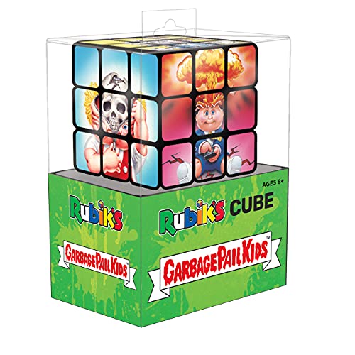 Garbage Pail Kids Rubik's Cube | Collectible Puzzle Cube Featuring Characters - Bony Tony, Buggy Betty, Leaky Lindsay, Adam Bomb, Soft Boiled Sam, and Jay Decay| Officially Licensed 3x3x3 Rubiks Cube