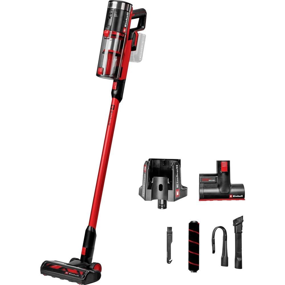 Einhell Akumulatorowy odkurzacz pionowy TE-SV 18/270 Li BL-Solo Power X-Change (18 V, bezszczotkowy, 270 mbar, bezworkowy, 3 tryby mocy, 3-krotny system filtrowania, w zestawie akcesoria, bez baterii)