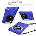 BRAECN for iPad mini 1/2/3 Case with 360 Rotating Stand,Hand Grip Strap,Shoulder Strap for Apple iPad Mini1st, 2nd and 3rd Generation Case-Blue