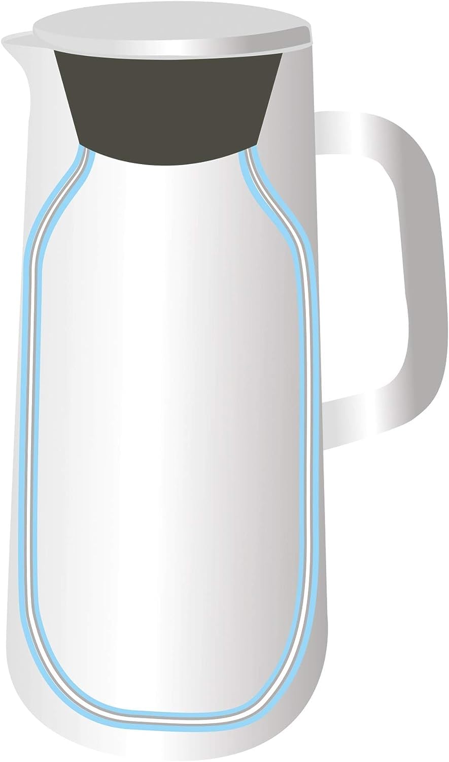 WMF Impulse Thermoskanne schwarz 1l, Isolierkanne für Tee oder Kaffee, Druckverschluss, Teekanne Thermoskanne hält Getränke 24h kalt & warm