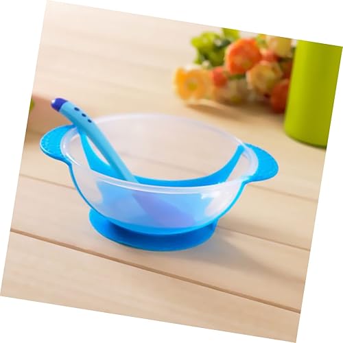 Miniatura 4 de Kisangel Ventosa Vajilla Detección Temperatura Silicona Cambio De Color De Alimentación Taza Al Azar Cuchara De Succión Cubiertos Resistente Tazón