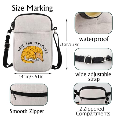 Pangolin Gift Save the Pangolins Crossbody Bag Animal Rights Gift For Her2
