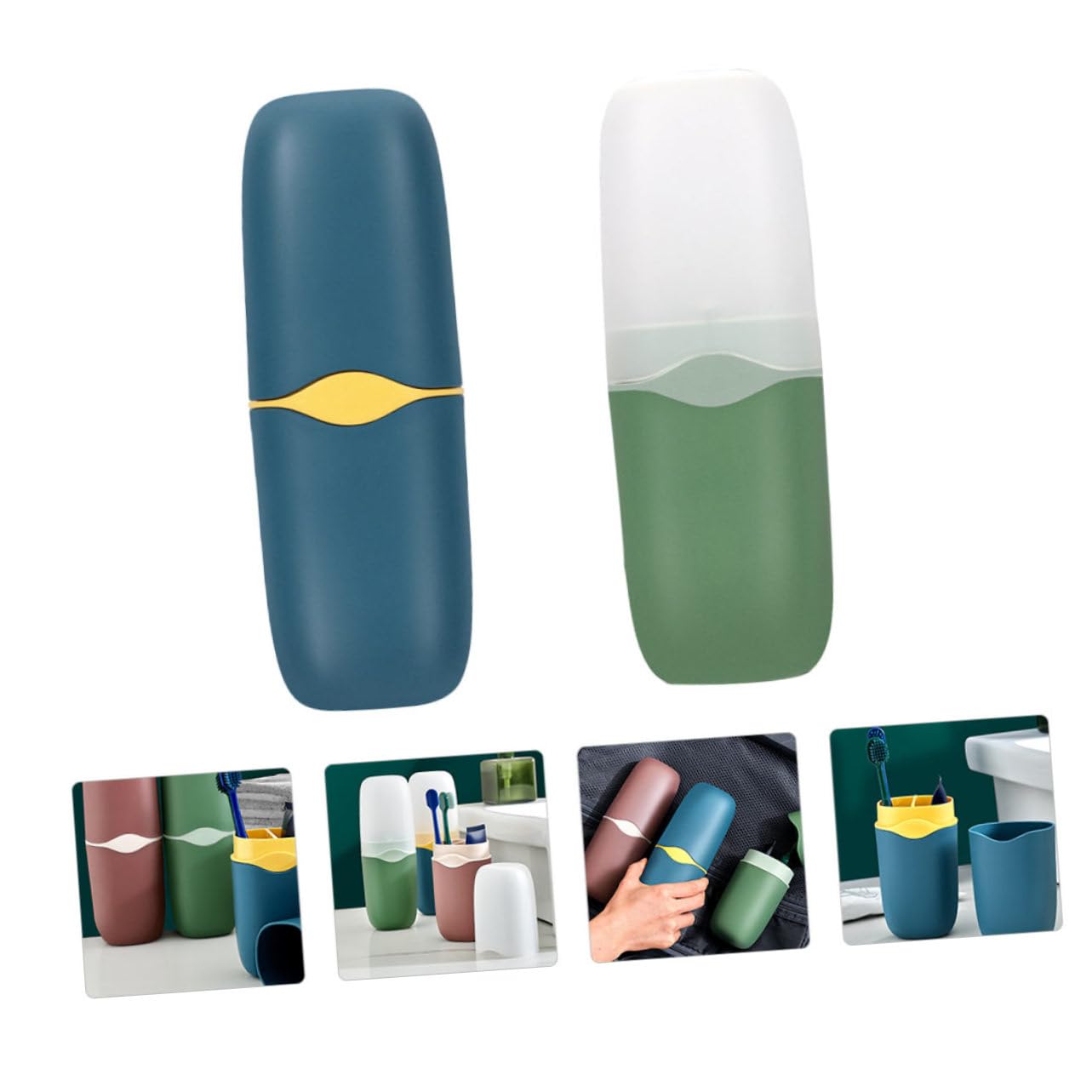 minkissy 6 Soportes para Cepillo de de plástico Simple de Viaje