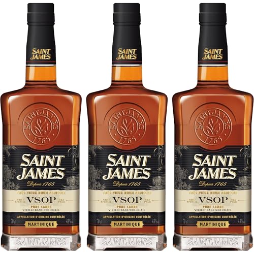 Saint James Tres Vieux Rhum Agricole VSOP Frankreich inkl. FeinWert E-Book (3 x 0.7 l)