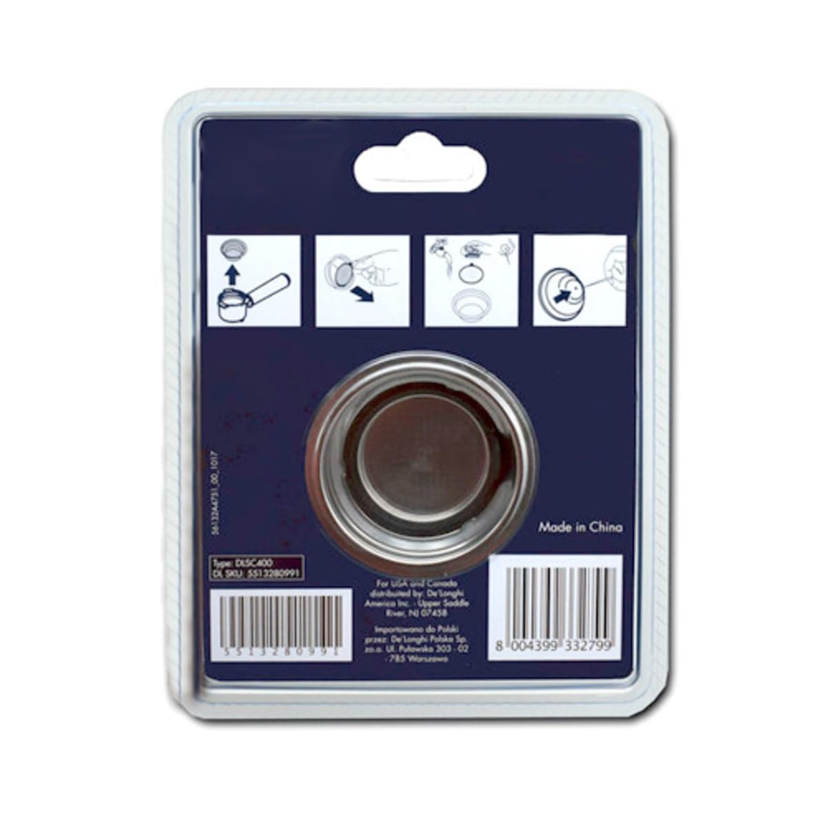 Filtro 1 taza compatible con cafetera DeLonghi 5513280991