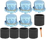 90107 Paper Disc Filters& Rubber Bands and 90585 Premium Foam Filter Compatible with Shop vac Wet Dry Vacuum Cleaners, Most 5 Gallon and Larger Shop Vacuums 15pcs