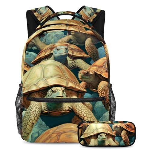 Sac à dos solide tortues océaniques profondes pour transporter de grands cahiers sans les corner