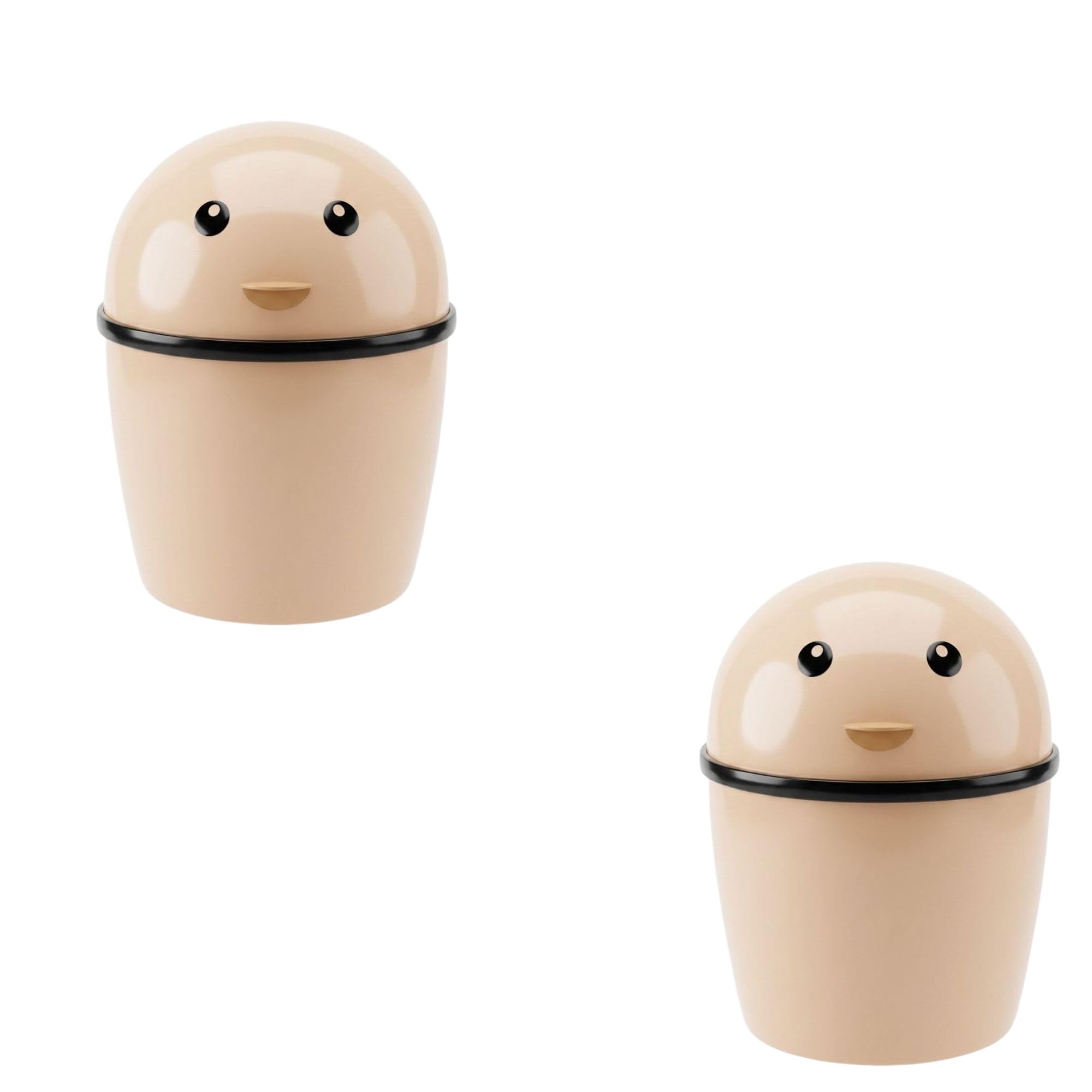 THE ROOSTER Mini Plastic Dustbin with Brush Stand & Soap Case | Multipurpose Desktop Waste Bin Organizer for Kitchen, Bathroom, Office Desk, Wash Basin & Countertop Storage (2 Pcs)-image-9