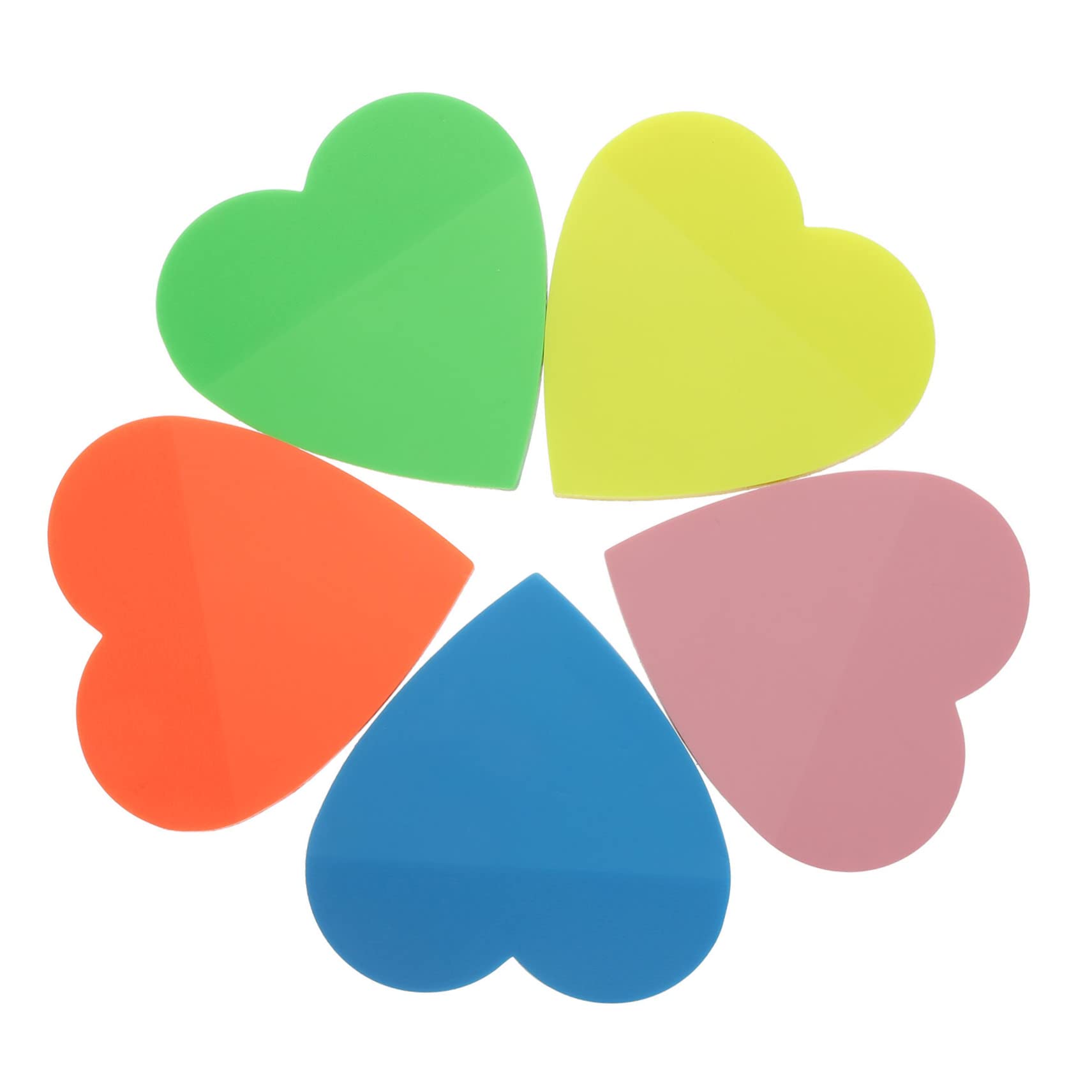 HOMSFOU 5 Pezzi Memo Stickers Adesivi Note Colorate Trasparenti per Ufficio e Scuola Pratici Blocchetti Autoadesivi per Studenti e Insegnanti