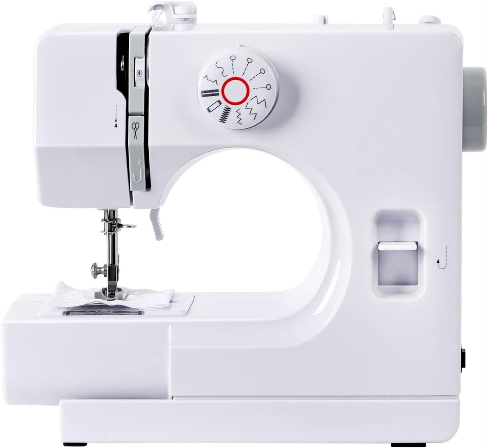 Edede One Color Sewing Machine, Mini Sewing Machine For Beginners,Portable Household Crafting Mending Machine, 12 Built-In Stitches And Foot Pedal