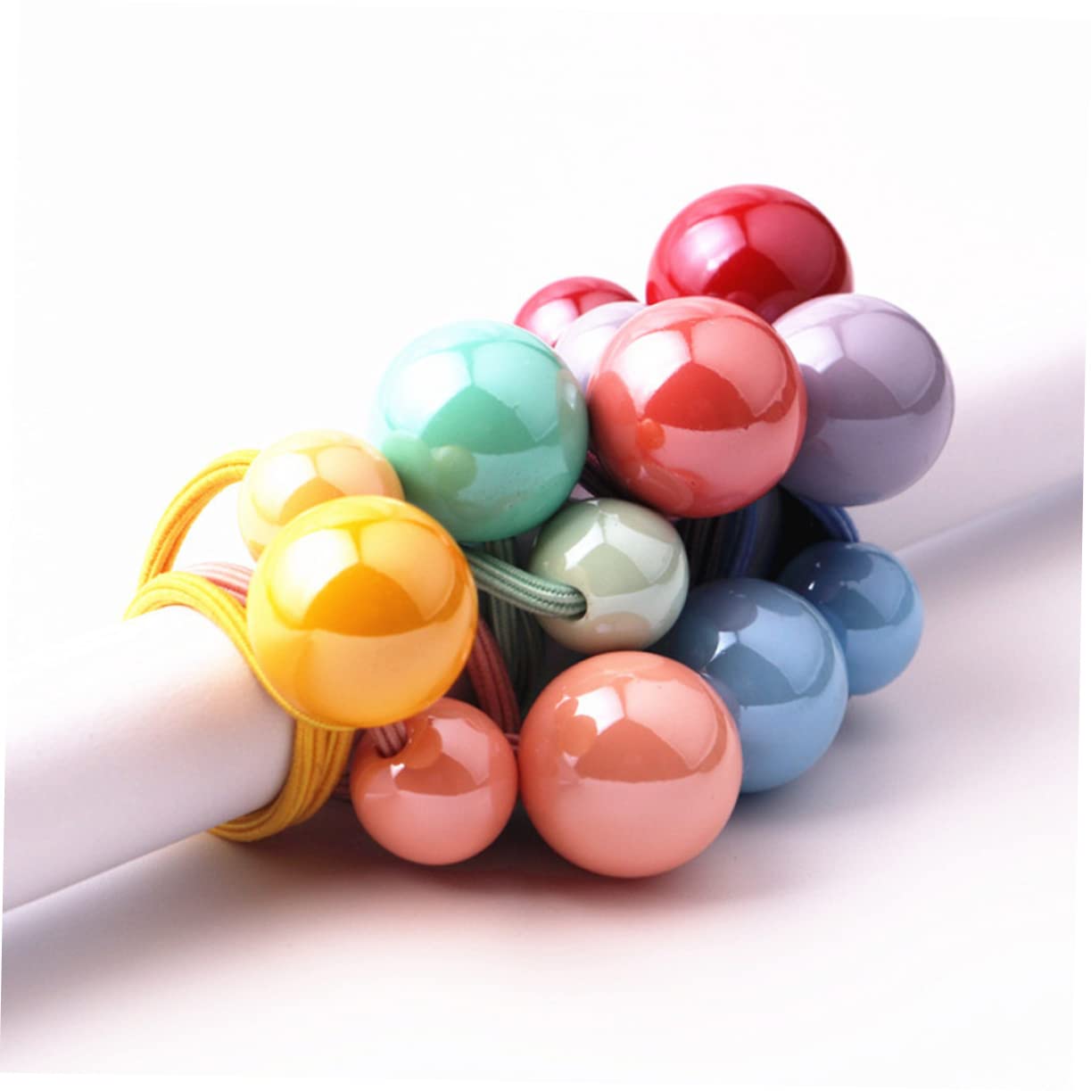 MAGICLULU 28pares Coloridos De Pelo Elásticos Para y Mujeres Accesorios De Cabello Brillantes Para Peinados y Coletas
