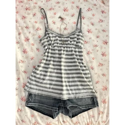 Emo Coquette Cropped Top Grunge 2000s Spaghetti Strap Tops Streetwear Vintage Camisole Y2k Cheetah Tops2