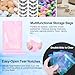 Resealable Holographic Pink Clear Zipper Packaging Bag for Food Storage lip gloss, eyelash, Jewelry (Holographic Clear 5.5x7.8'' (14 x 20 cm)