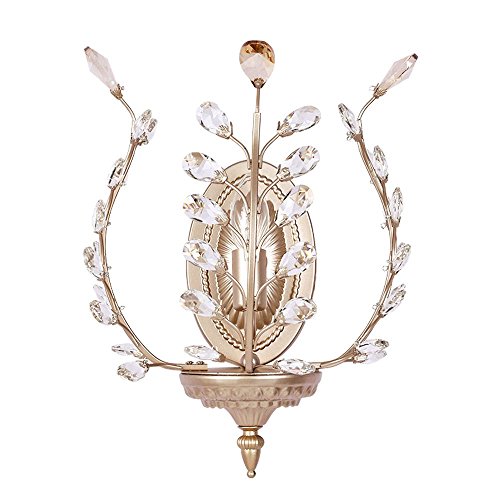 Aplique de pared de cristal para pasillos elegantes de estilo americano