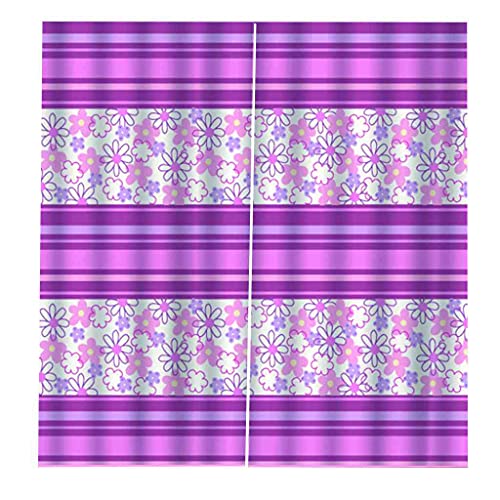Rideau thermique isolant et phonique violet motif moderne - 5