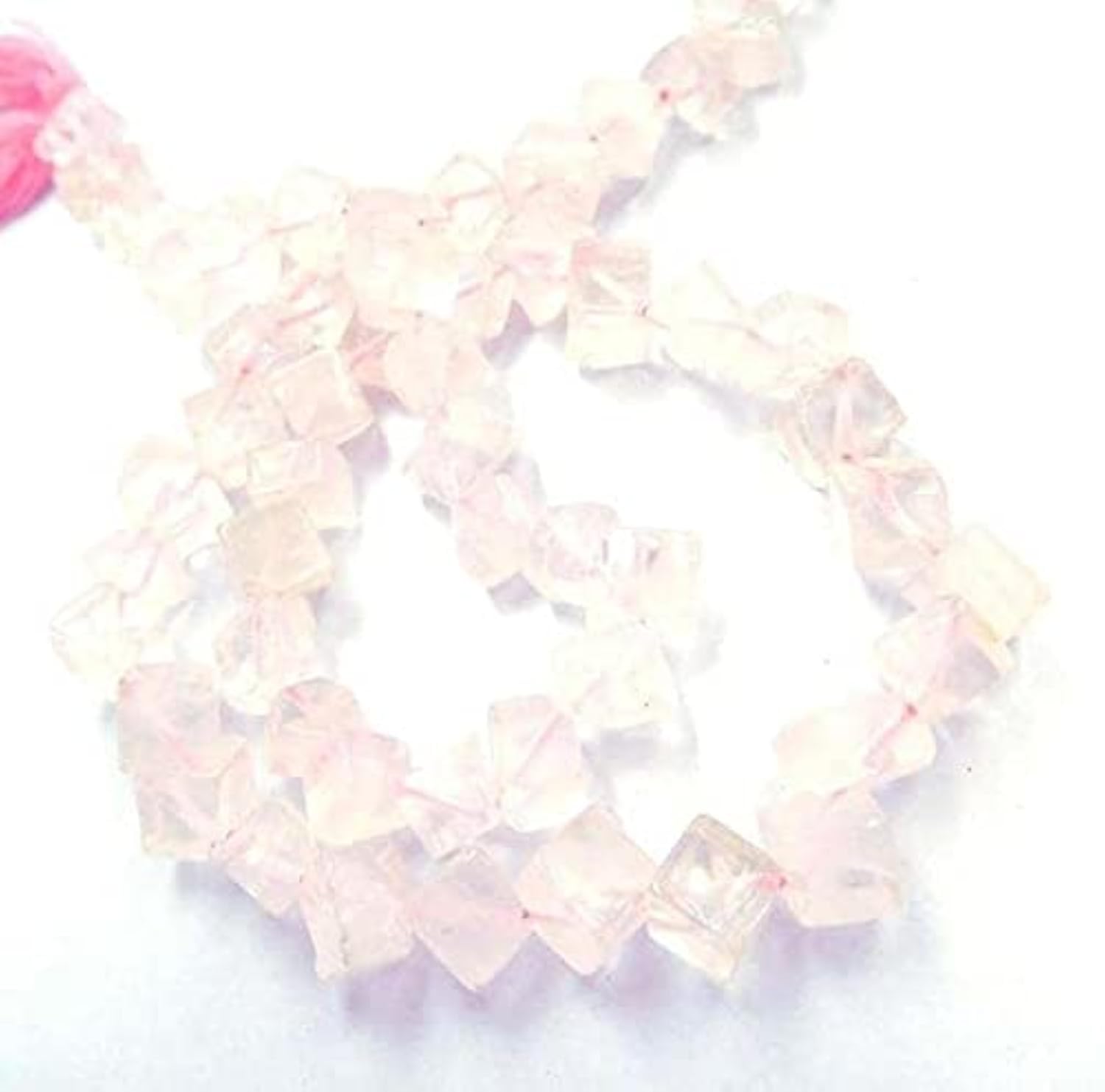 Quartz rose naturel perles cubes 5-6mm LKBEADS pour création bijoux DIY