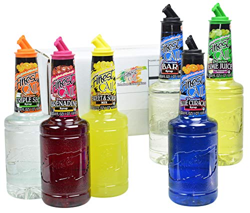 Finest Call Premium Bar Essentials Drink Mixes Variety, 1 Liter Bottles (33.8 Fl Oz), Pack of 6 Flavors
