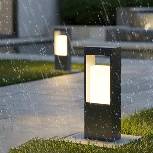 Farolas exteriores con lámparas acrílicas impermeables y cableado directo para jardín 4