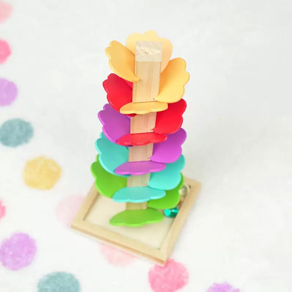 Juguete Musical de Madera Montessori en Forma de Árbol, Carrera de Bolas Deslizantes con Hojas Coloridas, Bloques de Construcción para Montar DIY, Juguete de Juego Sensorial