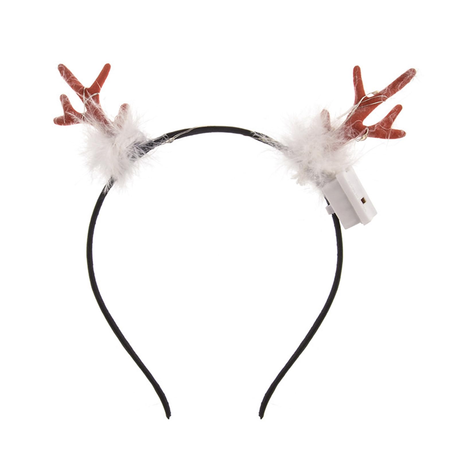 Tsophreniq Glowing Christmas Reindeer Hair Hoop Headbands Hair Bands Party Decoration for Girls and Womens Photo Props Christmas Headwear Costume for Women