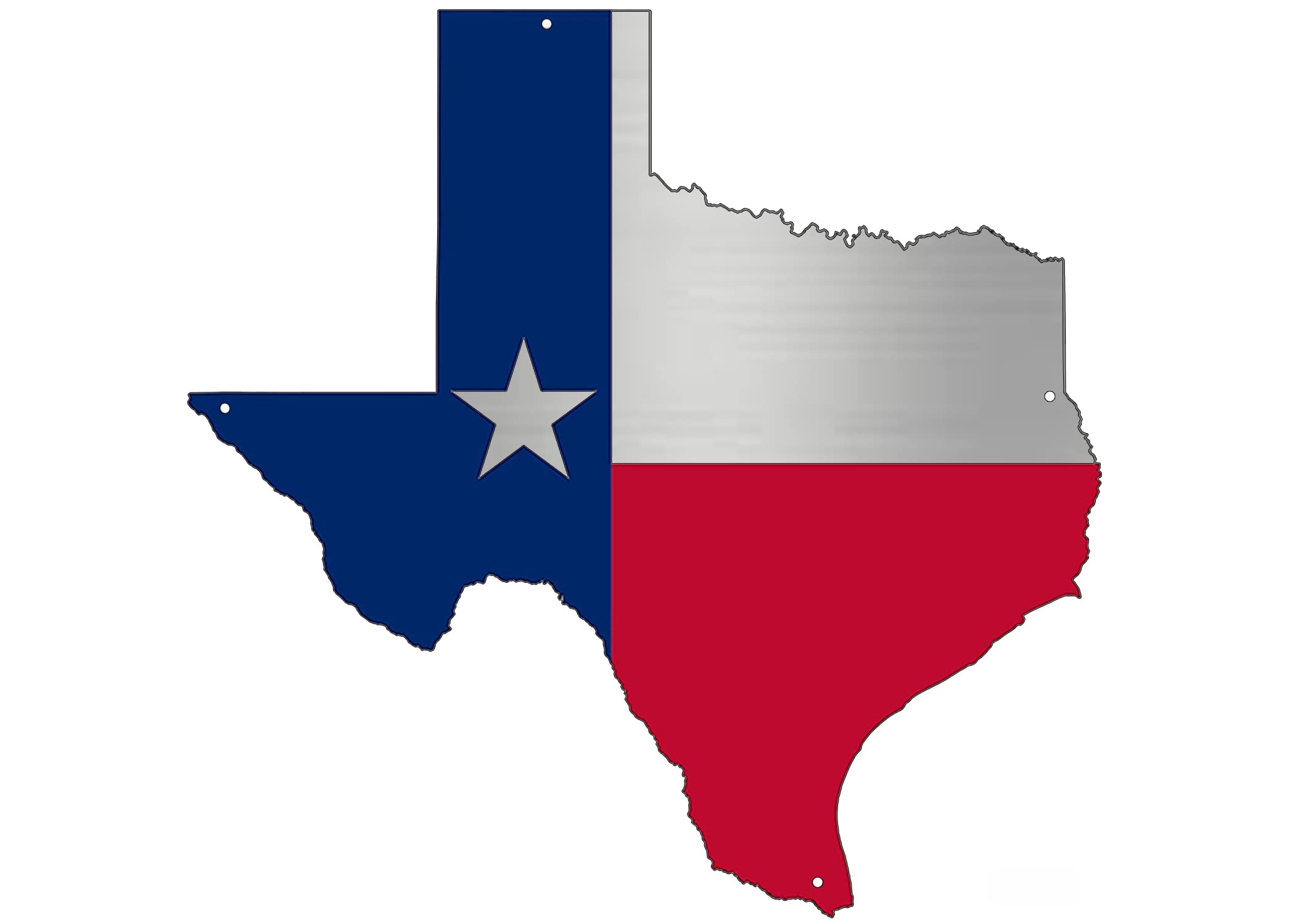 Texas State Flag Cut Out Metal Tin Sign Wall Décor Man Cave Bar Texans Lone Star Die Cut Large 14 Inch