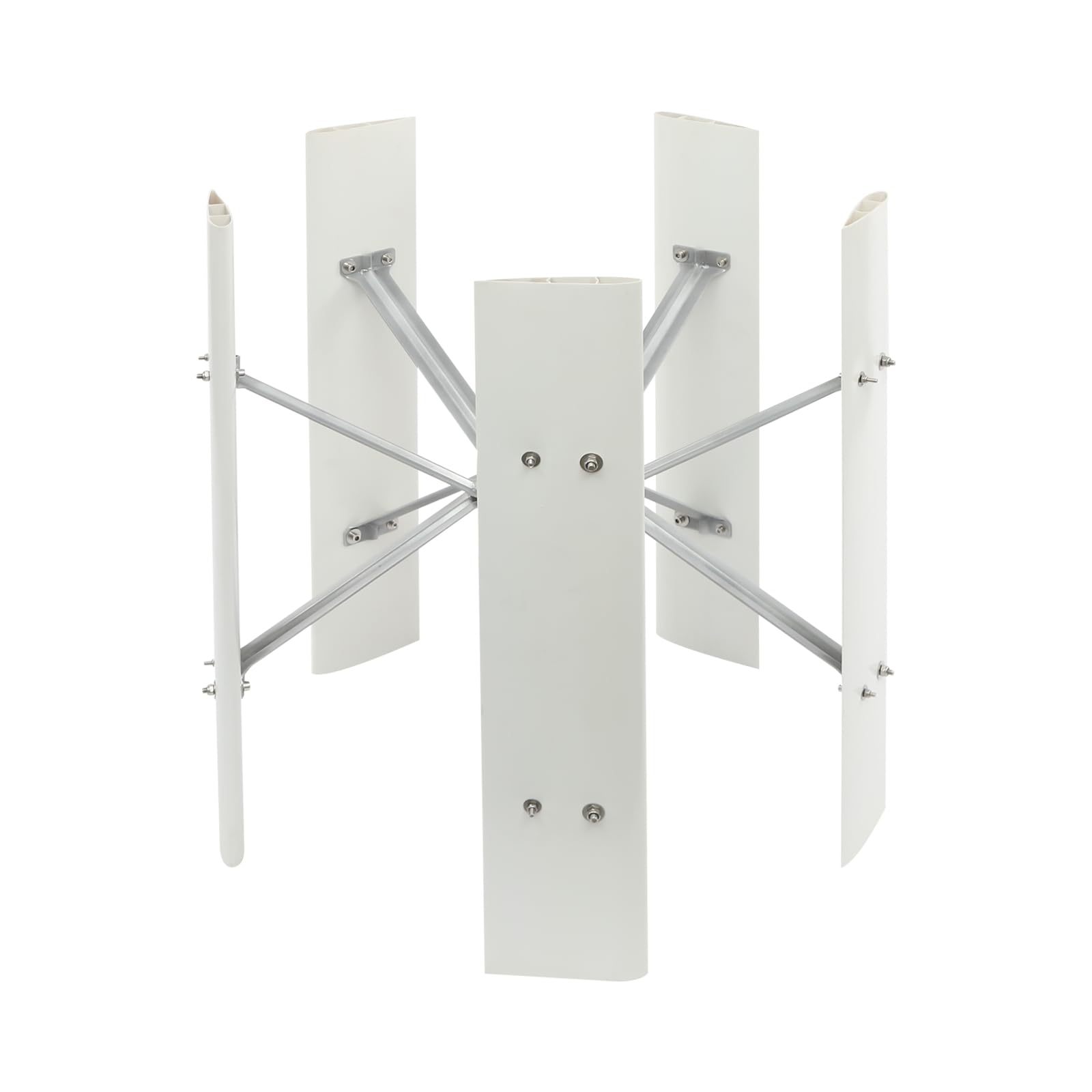 OUKANING Vertikaler Windgenerator 12V 24V 500W, Windturbine Windkraftanlage Mit Steuergerät und Automatische Luv Anpassungsfunktion, Ip67, 30Db, 5 Flügeln (Weiß, 24v)