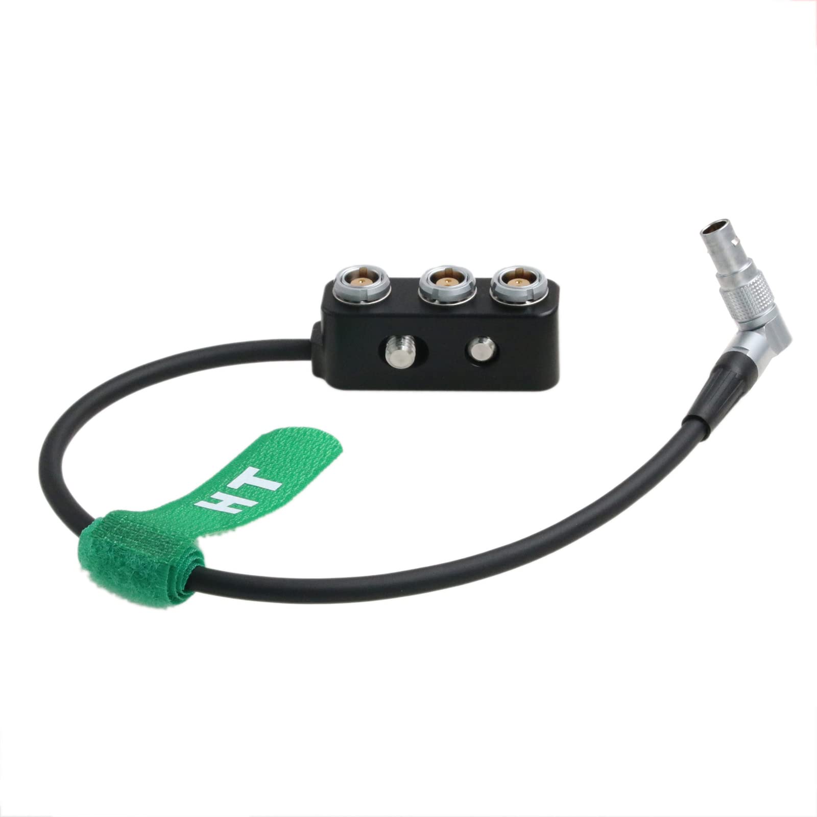 HangTon Power Splitter Drehbarer rechtwinkliger Stecker 2 Pin auf 3 x 0B 2 Pin Buchse Kabelbox 1 auf 3 Dreifach