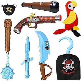 Liberty Imports Kids Pirate Costume Accessories Role Play Set with Glow in The