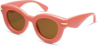Cute Round Sunglasses for Women Men Trendy Chunky Thick Inflated Shades AP3695