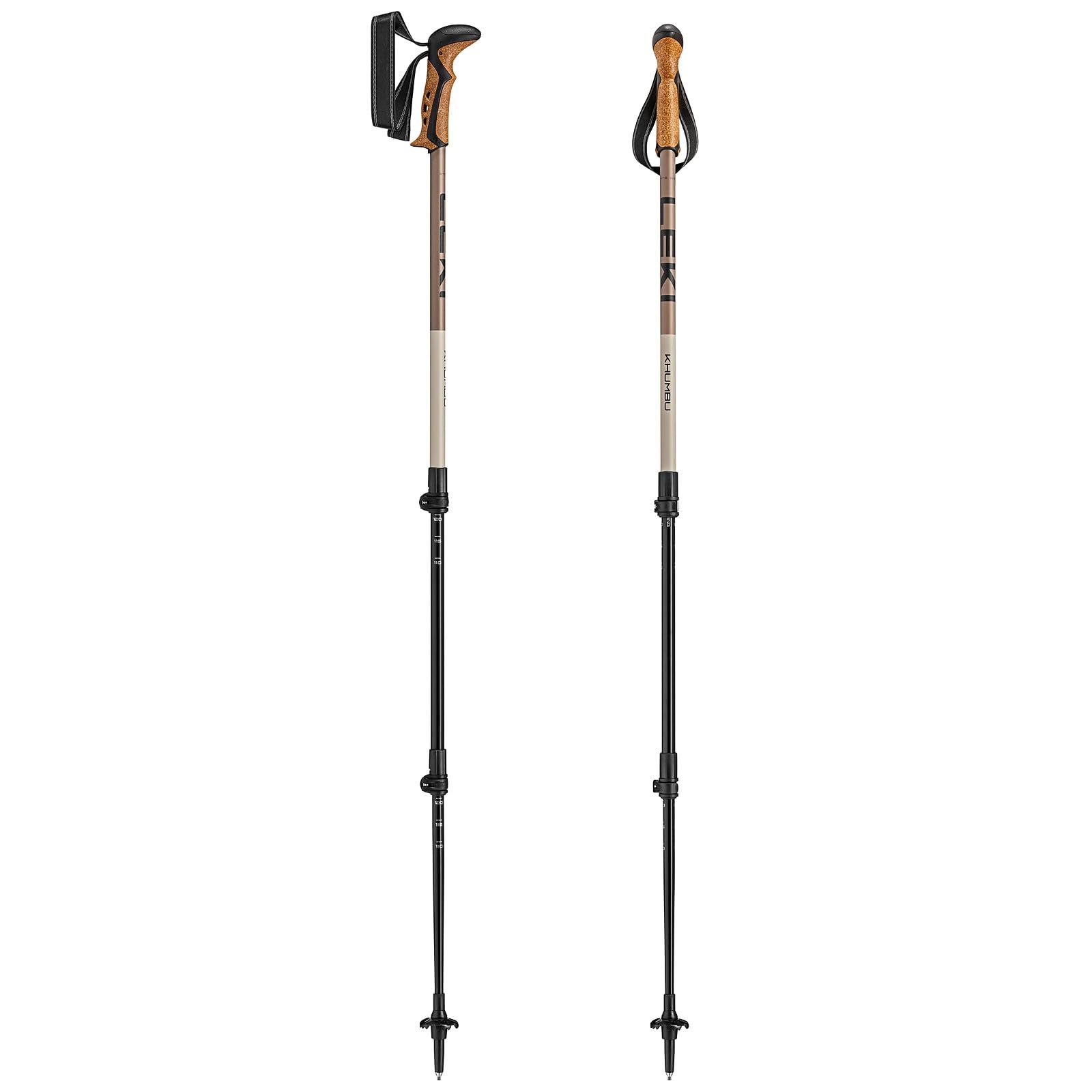 Leki Unisex Khumbu SL Trekkingstöcke Teleskopstöcke Nordic Walking 110-145 cm Schwarz