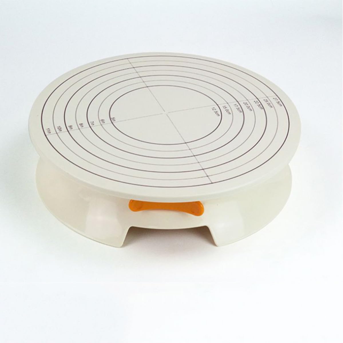 Supporto Girevole Alzata Antiscivolo in Plastica da 12 Pollici per Torte con Scala Piattaforma Rotante per Decorazione Dolci Fai da Te per Pasticceria Domestica e Feste