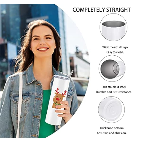 24 Pack 20oz Rechte Skinny Tumblers, Individueel Gift Boxed Roestvrij Staal Slanke Skinny Tumbler Set Bulk, 20oz Geïsoleerde Slanke Dunne Reizen Tumbler Cup voor Diy, Wit