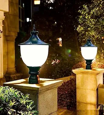 Avior Unbreakable PVC & Water Proof Outdoor/Exterior Gate Light, Pole Light, Pillar Lamp, Garden Light (Pack of 2)