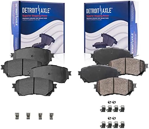 Front & Rear Ceramic Brake Pad Set With Hardware For 2016-2021 Mazda 6 - Low Dust & Quiet